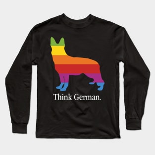 Think German Shepherd - Dog Lover Dogs Long Sleeve T-Shirt